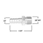 Spectre Fuel Fitting 3/8in. Hose Barb NPT Threads - Chrome