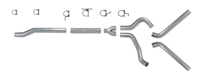 Diamond Eye KIT 4in Catback MFLR RPLCMENT PIPE DUAL AL: 03-07 FORD 6.0L F250/F350