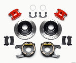 Wilwood D154 P/S P-B Kit Drilled-Red Small Ford 2.50in Offset