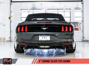 AWE Tuning S550 Mustang EcoBoost Axle-back Exhaust - Touring Edition (Chrome Silver Tips)