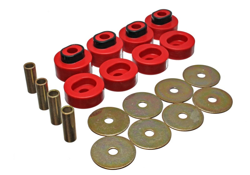 Energy Suspension 73-79 Chrysler RWD B-Body (Charger/GTX/Roadrunner/Superbee) Red Body Mount Set