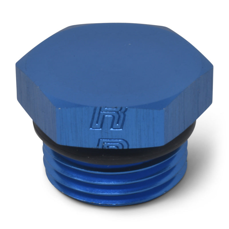 Russell Performance -4 AN Straight Thread Plug (Blue)