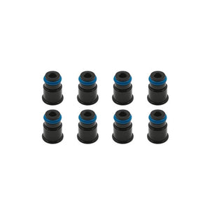 BLOX Racing 14mm Adapter Top (1/2in) w/Viton O-Ring & Retaining Clip (Set of 8)