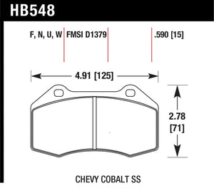 Hawk 15-19 Alfa Romeo 4C 1.7L Base OE Incl.Pad Wear Sensor Front ER-1 Brake Pads