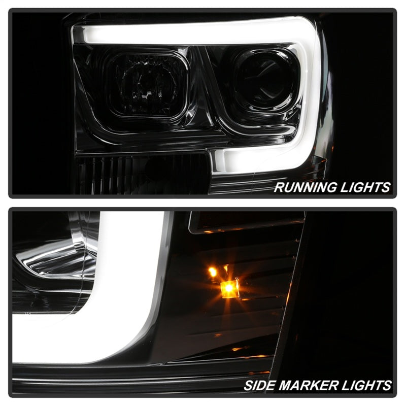 Spyder Dodge Ram 1500 06-08 V2 Projector Headlights - Light Bar DRL - Chrome (PRO-YD-DR06V2-LB-C)