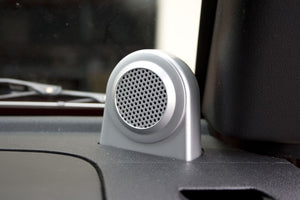 Rugged Ridge 07-10 Jeep Wrangler JK Silver Tweeter Speaker Enclosures