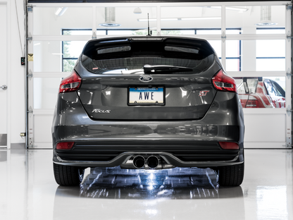AWE Tuning Ford Focus ST Touring Edition Cat-Back Exhaust - Resonated - Chrome Silver Tips