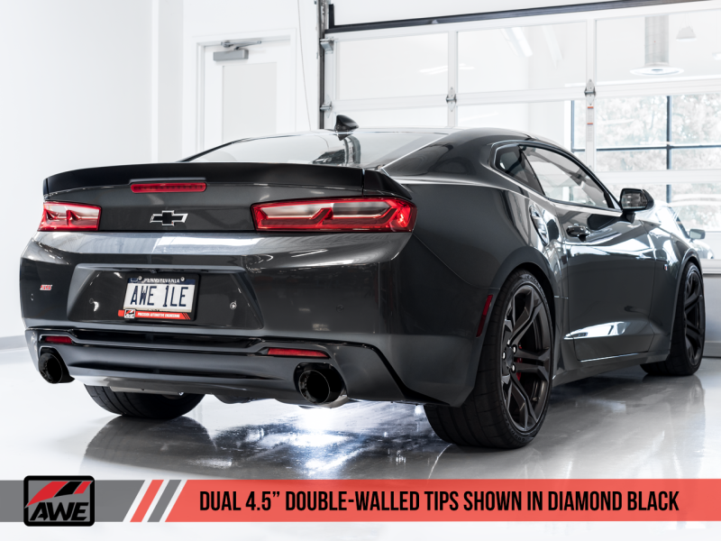 AWE Tuning 16-19 Chevrolet Camaro SS Axle-back Exhaust - Touring Edition (Diamond Black Tips)