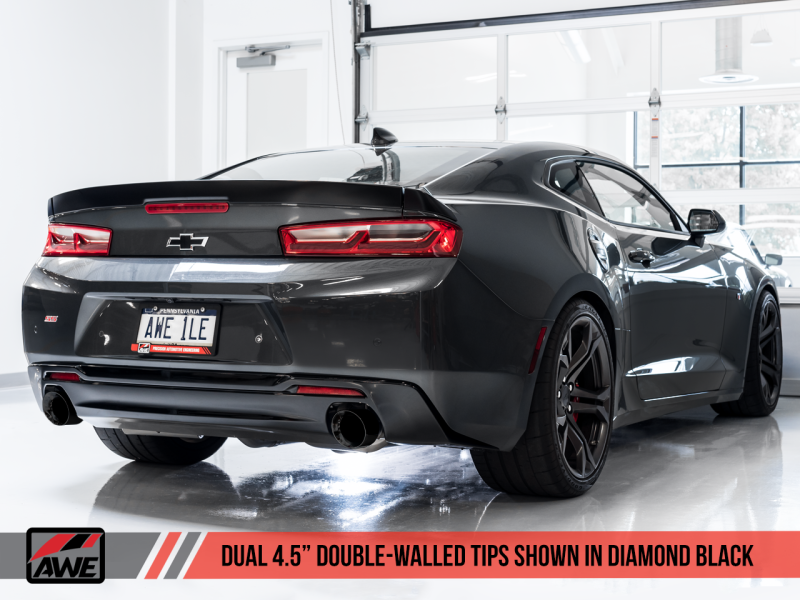AWE Tuning 16-19 Chevrolet Camaro SS Axle-Back Exhaust - Touring Edition (Diamond Black Tips)