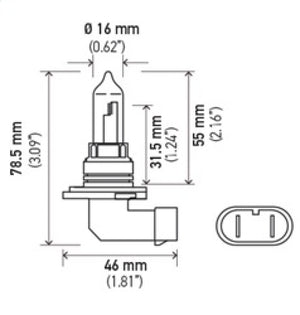 Hella Bulb 9005 12V 65W P20D T4 +50 (2)