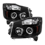 Spyder Nissan Titan 04-14/Armada 04-07 Projector Headlights LED Halo LED Blk PRO-YD-NTI04-HL-BK