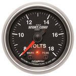 Autometer Sport-Comp II 2-1/16in Digital Voltometer Gauge - 18V