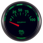 Autometer GS 0-100 PSI Short Sweep Electronic Oil Pressure Gauge