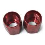 Russell Performance 2-Piece -8 AN Full Flow Swivel Hose End Sockets (Qty 2) - Polished and Red