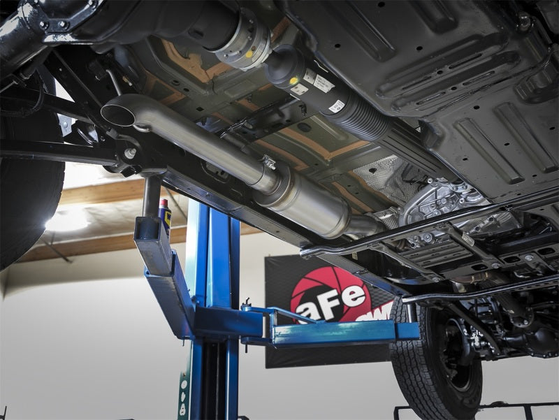 aFe Rock Duster 3in 409 SS Cat-Back Turn-Down Exhaust 2018+ Jeep Wrangler (JL) V6 3.6L