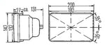 Hella Vision Plus 8in x 7in Sealed High Low Beam Headlamp - Single Lamp