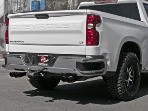 aFe Gemini XV 3in 304 SS Cat-Back Exhaust w/ Cutout 19-21 GM Silverado/Sierra 1500 V8- w/ Black Tips