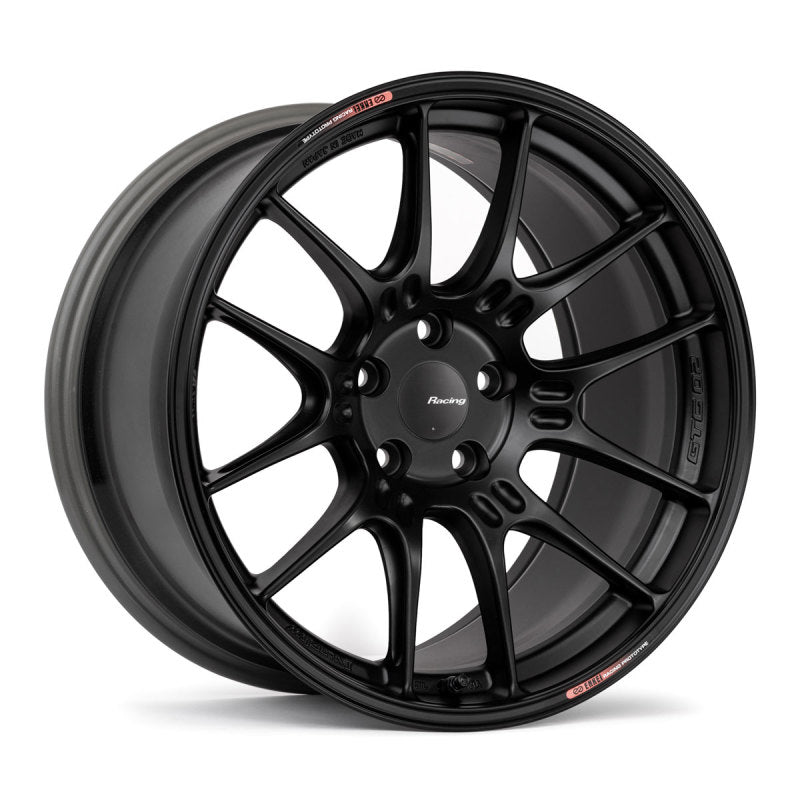 Enkei GTC02 18x9 5x112 42mm Offset 66.5mm Bore Matte Black Wheel