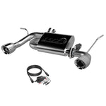 QTP 07-18 Jeep Wrangler 3.6L/3.8L 304SS Screamer Axle Back Exhaust w/4in Tips