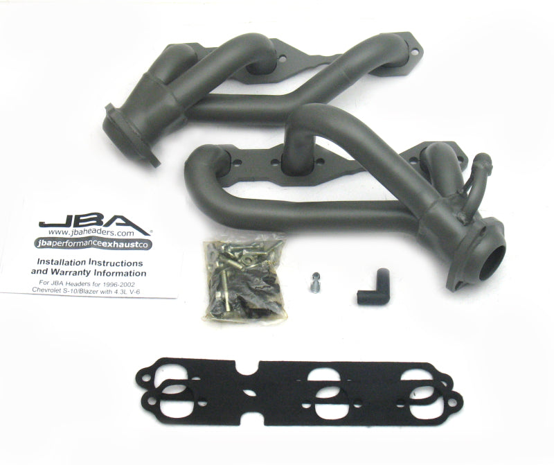 JBA 96-01 GM S Truck 4.3L V6 w/o A.I.R. Injection 1-1/2in Primary Ti Ctd Cat4Ward Header