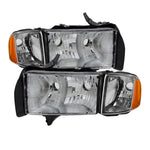 Xtune Dodge Ram Sport Model Only 1999-2002 OEM Headlights Chrome HD-JH-DR99-SP-C