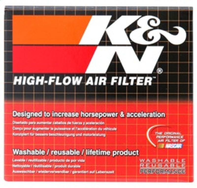 K&N Universal Rubber Filter Centered Flange 3in OD / 3.5in H / 1.5in Flange ID