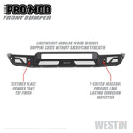 Westin 15-19 Chevrolet Silverado 2500/3500 Pro-Mod Front Bumper - Textured Black