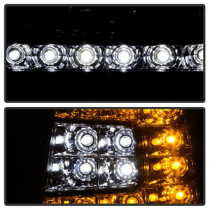 Xtune Ford F150 97-03 Crystal Headlights w/ Clear LED Corners Smoke HD-ON-FF15097-LED-SET-SM