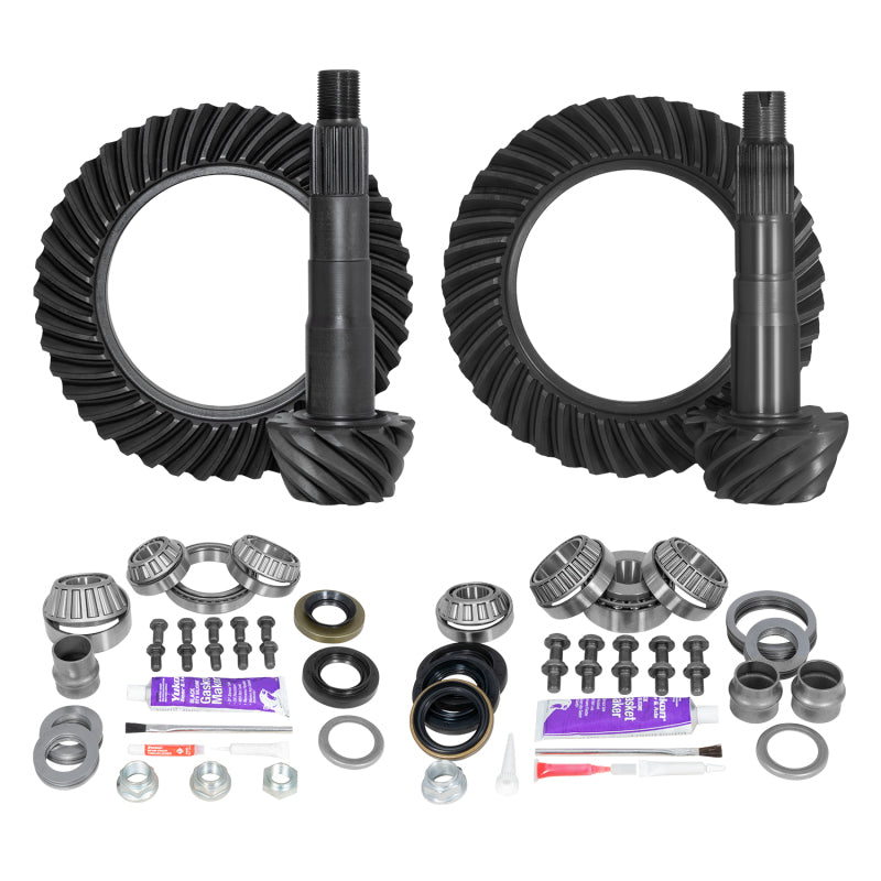 Yukon Ring & Pinion Gear Kit Pkg F&R w/Install Kits Toyota 8.0/8.0 IFS 4.56 Ratio