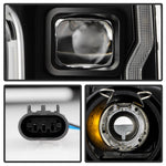 Spyder Signature 20-22 Ford F250/F350 (Halogen) Proj. Headlights - Black (PRO-YD-FS20HALSI-SEQ-BK)