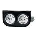 AutoMeter Gauge Console Oilp/Wtmp 2in. 100PSI/280 Deg. F Wht Dial Blk Bzl Autogage