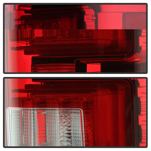 Spyder Ford F150 2015-2017 Light Bar LED Tail Lights - Red Clear ALT-YD-FF15015-LBLED-RC