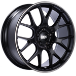 BBS CH-R 20x9 5x120 ET29 Satin Black Polished Rim Protector Wheel -82mm PFS/Clip Required