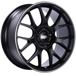 BBS CH-R 20x9 5x120 ET29 Satin Black Polished Rim Protector Wheel -82mm PFS/Clip Required