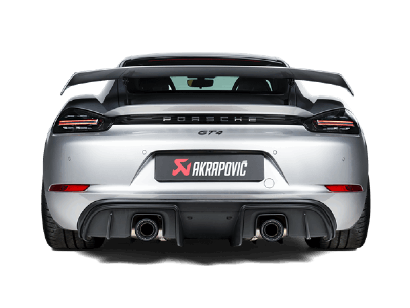 Akrapovic 2020+ Porsche Cayman GT4 (718) Slip-On Race Line (Titanium) (Req Tips / Option 2)