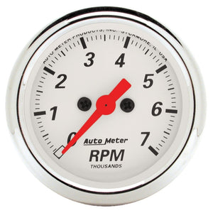 Autometer Arctic White 2-1/16in 7k RPM In-Dash Tachometer