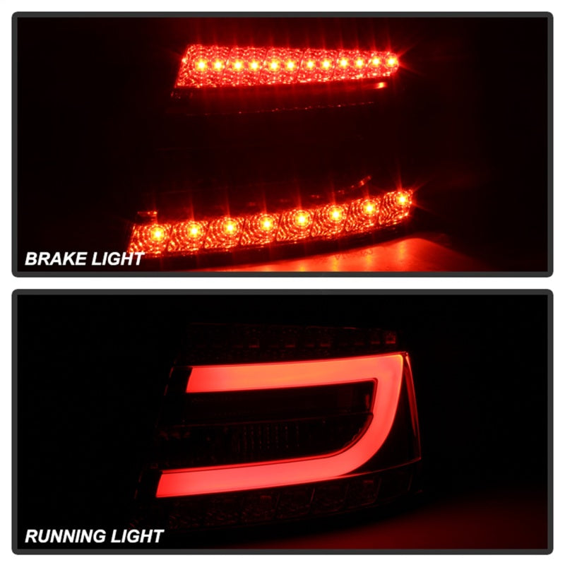 Spyder Audi A6 05-08 4Dr Sedan Only Light Bar LED Tail Lights Smke ALT-YD-AA605V2-LBLED-SM