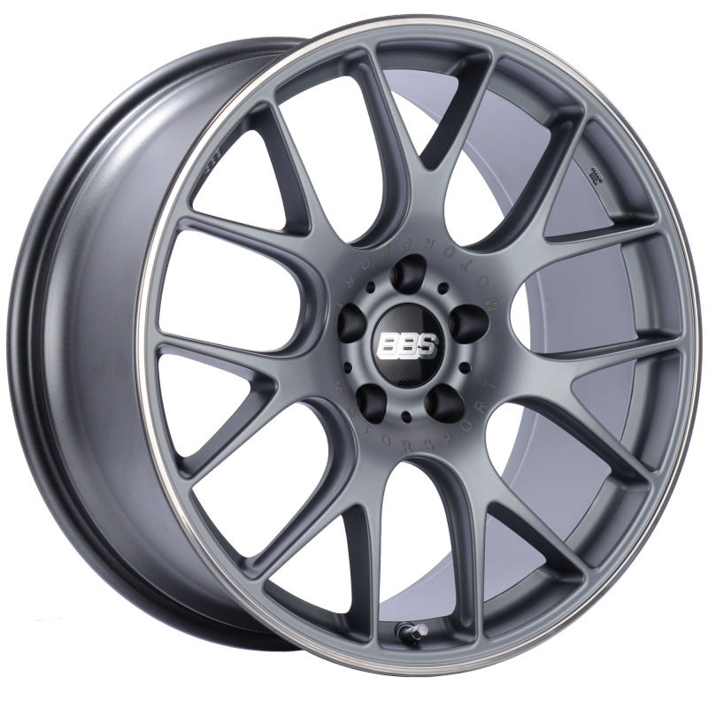 BBS CH-R 20x9 5x120 ET24 Satin Titanium Polished Rim Protector Wheel -82mm PFS/Clip Required