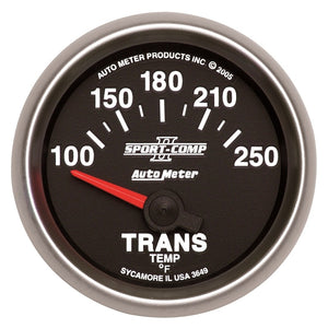 Autometer Sport-Comp II Short Sweep Electronic 100-250 Deg F Transmission Temp Gauge