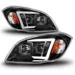 ANZO 05-10 Chevrolet Cobalt / 07-10 Pontiac G5 LED Projector Headlights w/ Seq Black Housing