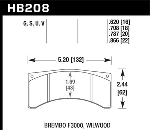 Hawk NASCAR DTC-60 Brake Pads - Front