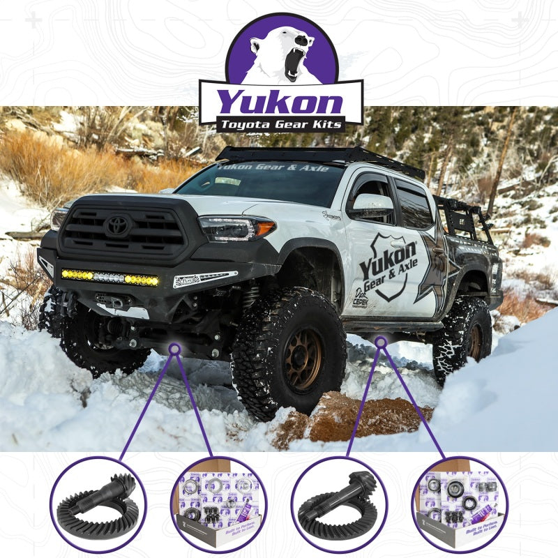 Yukon Gear Ring & Pinion Gear Kit Front & Rear for Toyota 8/8IFS Diff (w/Factory Locker) 5.29 Ratio