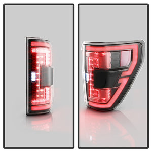 Spyder 21-23 Ford F150 (Factory Halogent) Light Bar LED Tail Lights - Black (ALT-YD-FF15021HAL-BK)