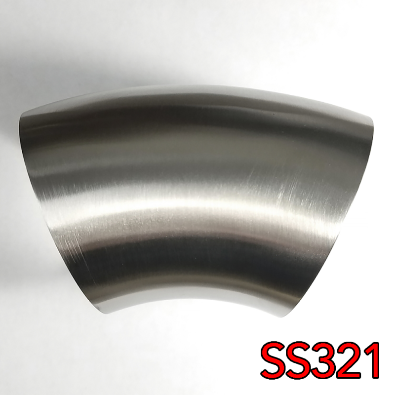 Stainless Bros 1.5in SS321 45 Deg Mandrel Bend Elbow - 1.5D Radius 16GA/.065in Wall (No Leg)