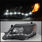 Spyder Toyota Camry 12-14 Projector Headlights DRL Blk High 9005 (Not Included PRO-YD-TCAM12-DRL-BK