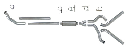 Diamond Eye KIT 4in Turbo Back DUAL SS: 94-02 DODGE CUMMINS 5.9L