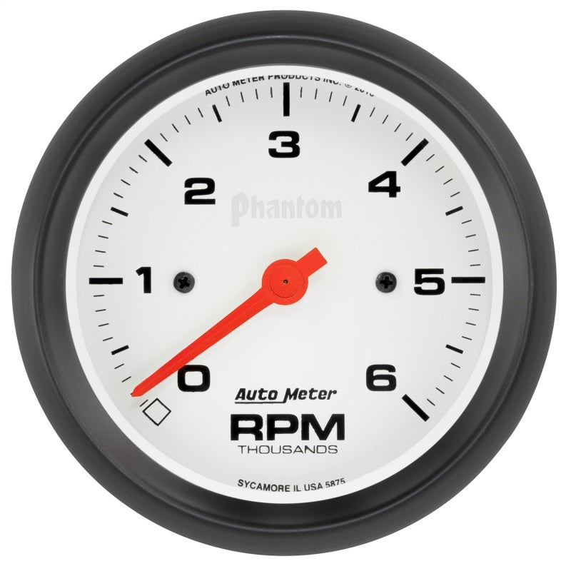 Autometer Phantom 6000RPM 3-3/8in. In-Dash Tachometer Gauge