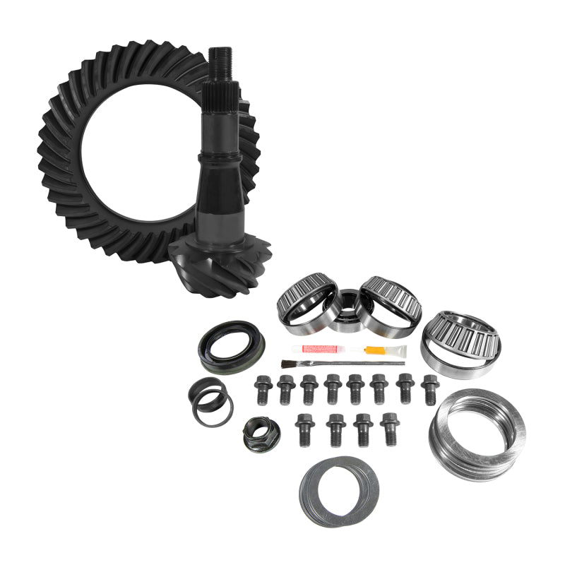 Yukon 9.5in GM 3.73 Rear Ring & Pinion Install Kit Axle Bearings and Seals