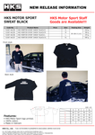 HKS MOTORSPORT SWEATSHIRT BLACK M