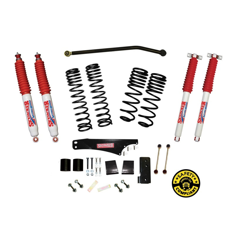 Skyjacker 07-18 Jeep Wrangler JK 2 Door 2WD/4WD Long Travel 3.5in-4in Lift Kit w/Nitro Shocks